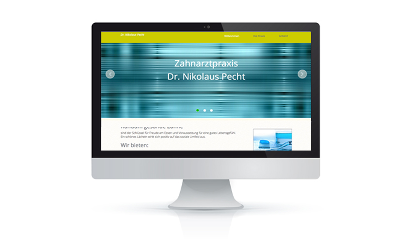 Webseite Dr. Pecht
